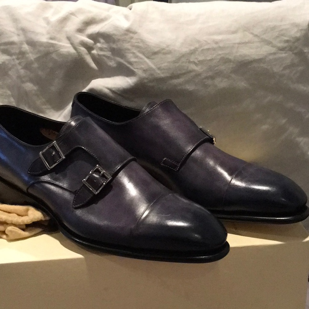 Never worn. Santoni Leather Shoes